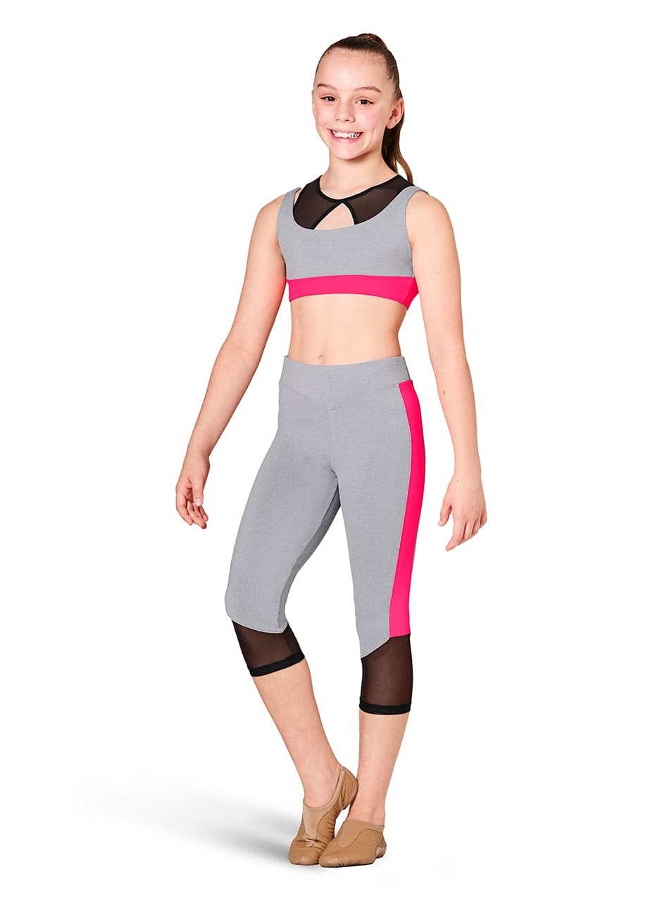 KA048T Mesh Underlay Crop - Neon Pink 14