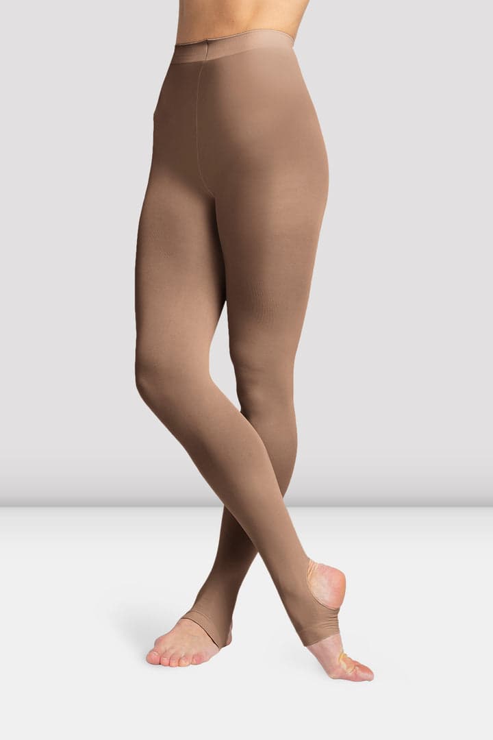 T0984G Girls Contoursoft Stirrup Tights - Black CHL