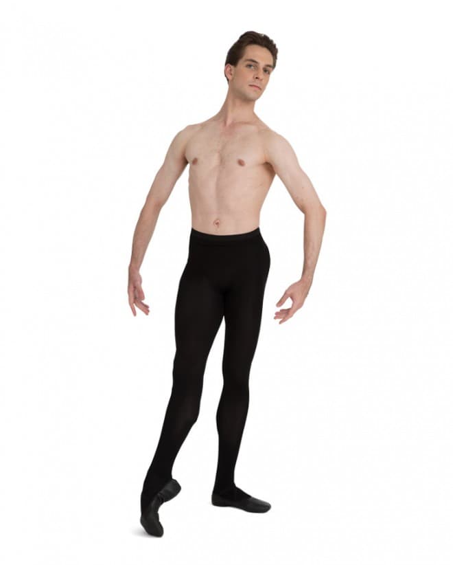 MT11 Men's Knit Footed Tight w/Seams - Black M