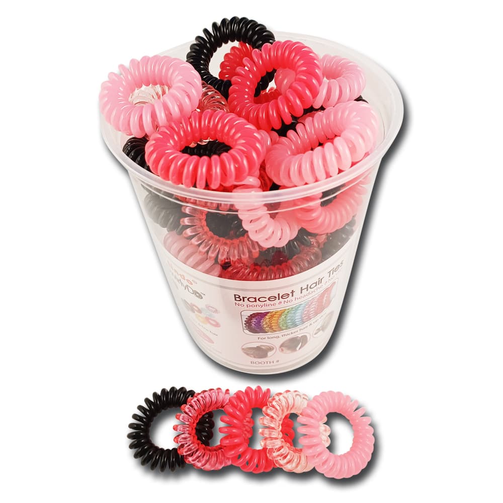 46714 Small Black Swirly Hair Ties
